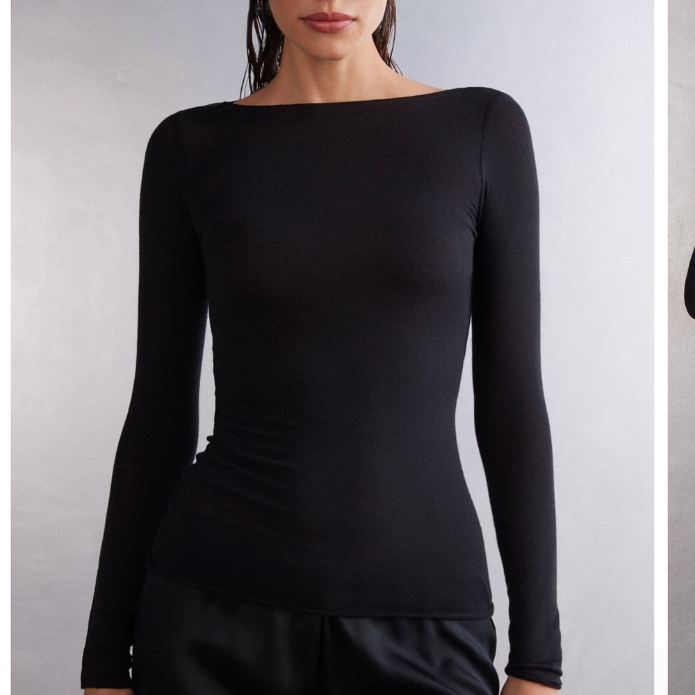 Intimissimi Boat Neck Cashmere Top